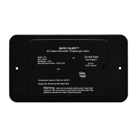 Safe-T-Alert 25 Series Flush Mount Dual Carbon Monoxide/Propane Alarm w/Trim Ring - Black - 12V Hard Wire