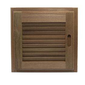 Whitecap Teak Louvered Door & Frame - Right Hand - 15" X 15"