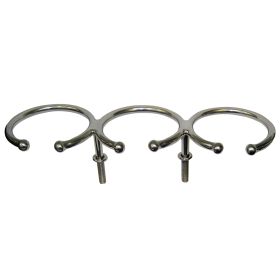Whitecap Top Mount Ring Ss Cup Holder - 3-Drink - Stud Mount