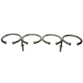Whitecap Top Mount Ring Ss Cup Holder - 4-Drink - Stud Mount
