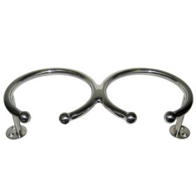 Whitecap Top Mount Ring Ss Cup Holder - 2-Drink - Base Mount