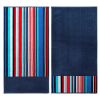 Nautical Stripe Oversized Cotton Beach Towel Set Of 2 Piece