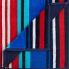 Nautical Stripe Oversized Cotton Beach Towel Set Of 2 Piece
