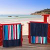 Nautical Stripe Oversized Cotton Beach Towel Set Of 2 Piece
