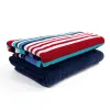 Nautical Stripe Oversized Cotton Beach Towel Set Of 2 Piece