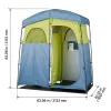 Camping Shower Tent, 2-Room Portable Privacy Tent Changing Room with Shower Bag, Ground Stakes, Ropes, Carry Bag, and Support Poles
