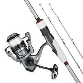 Rod and Fishing Reel Combo, IM7 Carbon Fiber Spinning Rod and Reel Combo, Bass Fishing Pole with 7 ft Two-Piece Rods, 7+1 Ball Bearings, EVA Handle