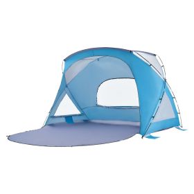 Beach Tent Sun Shelter for 6 Person, UPF 50+ Protection, Portable Sun Shade Canopy with Carrying Bag & Sand Pockets
