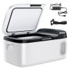 Car Refrigerator, DC 12/24V AC100-240V Compressor Electric Cooler, -4°F to 68°F Car Fridge with APP Control, 16 QT Cars Freezer for RVs, Campsites