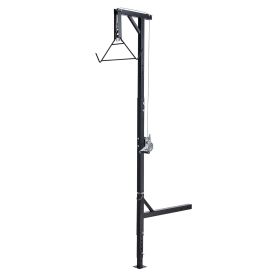 Truck Hitch Game Hoist, 500 lbs Load Capacity, Hunting Deer Hoist with 2-inch Receiver, 360-Degree Swivel Shaft & Adjustable Height