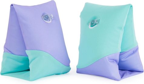 Soft Swimmies Toddler Floaties, Learn-to-Swim Inflatable Pool Floats & Arm Floaties, Swimming Pool Accessories for Kids Aged 3-5, Purple