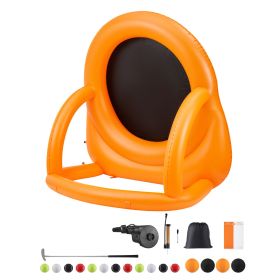 Inflatable Soccer Dart Board, over 6 ft High Giant Soccer Dart Board with 4 Kick Balls, 12 Tennis and Air Pump, 3-Min Setup