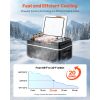 Car Refrigerator, DC 12/24V AC100-240V Compressor Electric Cooler, -4°F to 68°F Car Fridge with APP Control, 21 QT Cars Freezer for RVs, Campsites