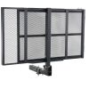 Hitch Mount Cargo Carrier, 45.3" x 25.6" Iron Hitch Cargo Rack with Folding Ramp, Hitch Rack Basket with Stabilizer and Straps