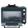 Outdoor Oven, 2-in-1 Portable Gas Camping Stove Oven Combo, Adjustable Fire, 60-Minute Timer, Windproof, with Grill Shelf and Roasting Tray