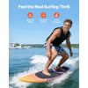63-Inch Wakesurf Board, Wake Surfing Board with EPS Foam Core, EVA Non-Slip Pad & 3 Tail Fins