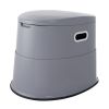 Portable Toilet for Camping, Porta Potty with 1.3 Gal Detachable Inner Bucket & Removable Paper Holder, Commode with Dual Lids
