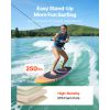 63-Inch Wakesurf Board, Wake Surfing Board with EPS Foam Core, EVA Non-Slip Pad & 3 Tail Fins