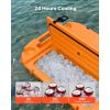 Floating Cooler, 40 QT Floating Ice Chest with Dry Storage & Tow Rope, Premium LLDPE Amphibious Drink Cooler for Water & Land