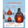 Heated Jacket for Women with 7.4V Battery, Soft Shell Electric Heating Coat, Windproof Lightweight Outerwear with 4 Heating Zones & 3 Heat Settings