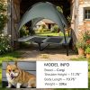 Elevated Dog Bed with Removable Canopy, Outdoor Dog Cot with UV Protection Canopy Shade, 36 inch Large Pet Bed
