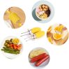 16Pcs/8 Pairs Yellow Corn Holders,PEOUWNES Stainless Steel Corn Cob Holders Corn on The Cob Skewers, Corn on The Grill