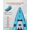 Inflatable Kayak, 2-Person Inflatable Recreational Kayak 700LBS Capacity, Leak & Puncture-Resistant with Padded Seat, PVC Drop-Stitch Floor, 2 Paddles