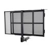 Hitch Mount Cargo Carrier, 45.3" x 25.6" Iron Hitch Cargo Rack with Folding Ramp, Hitch Rack Basket with Stabilizer and Straps