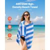 Beach Towel, 4 Pack Oversized Beach Towels, 30 x 60 in Cabana Striped Large Pool Towel, 100% Cotton Soft and Quickly Dry Thick Swimming Towels