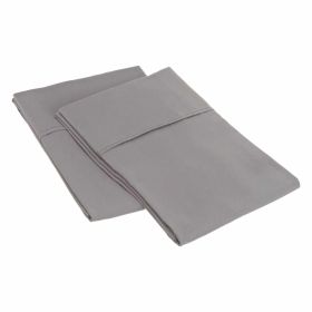 Microfiber Wrinkle Resistant Solid 2 Piece Pillowcase Set