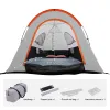 Truck Bed Tent, 6.4'-6.7' Pickup Truck Tent with Rain Layer and Carry Bag, Waterproof PU2000mm Double Layer Truck Tent, Accommodate 2-3 Person