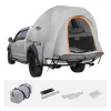 Truck Bed Tent, 6.4'-6.7' Pickup Truck Tent with Rain Layer and Carry Bag, Waterproof PU2000mm Double Layer Truck Tent, Accommodate 2-3 Person