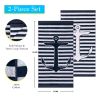 Yacht Club Oversized Egyptian Cotton Beach Towel Set Of 2 Piece