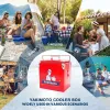 Yakimoto Classic Retro Metal Ice Chest, Multifunctional Portable Cooler With Bottle Opener 13L (14Qt), Keep Cold For A Long Time For Camping, Par