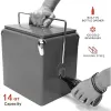 Yakimoto Classic Retro Metal Ice Chest, Multifunctional Portable Cooler With Bottle Opener 13L (14Qt), Keep Cold For A Long Time For Camping, Par