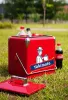 Yakimoto Classic Retro Metal Ice Chest, Multifunctional Portable Cooler With Bottle Opener 13L (14Qt), Keep Cold For A Long Time For Camping, Par