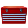 Yakimoto Nostalgia Series 21 Qt. Retro Industrial Toolbox Style Metal Cooler - 20L Portable Red Ice Chest for Camping, Tailgating & Garage