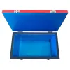 Yakimoto Nostalgia Series 21 Qt. Retro Industrial Toolbox Style Metal Cooler - 20L Portable Red Ice Chest for Camping, Tailgating & Garage