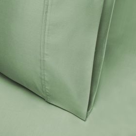 1000 Thread Count Lyocell Blend Solid Pillowcase Set (Color: Sage, size: King)