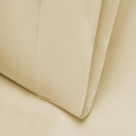 1000 Thread Count Lyocell Blend Solid Pillowcase Set (Color: Ivory, size: King)