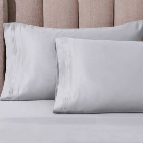 100% Egyptian Cotton 1000 Thread Count Solid Pillowcase Set (Color: Platinum, size: Standard)