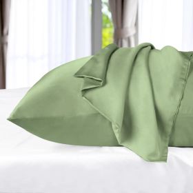 300 Thread Count Rayon from Bamboo 2 Piece Pillowcase Set (Color: Sage, size: King)