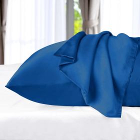300 Thread Count Rayon from Bamboo 2 Piece Pillowcase Set (Color: Smoke Blue, size: King)