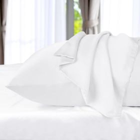 300 Thread Count Rayon from Bamboo 2 Piece Pillowcase Set (Color: White, size: Standard)