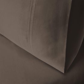Egyptian Cotton 300 Thread Count Solid Bed Pillowcase Set (Color: Gray, size: Standard)
