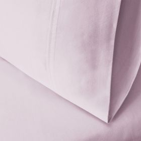 Egyptian Cotton 300 Thread Count Solid Bed Pillowcase Set (Color: Lilac, size: King)