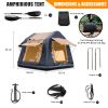 Foldable 2-3 People Amphibious Inflatable Car Roof Top Tent For Camping Outdoor Glamping Camping Tent For SUV, Truck - Without Ladder, Two-tone S