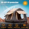 Foldable 2-3 People Amphibious Inflatable Car Roof Top Tent For Camping Outdoor Glamping Camping Tent For SUV, Truck - Without Ladder, Two-tone S