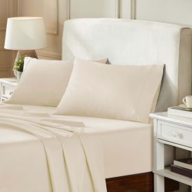 100% Egyptian Cotton 850 Thread Count Solid Bed Pillowcase Set (Color: Ivory, size: Standard)