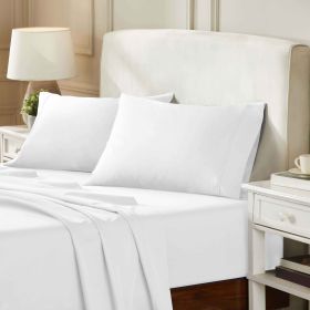 100% Egyptian Cotton 850 Thread Count Solid Bed Pillowcase Set (Color: White, size: Standard)
